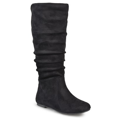 Journee Collection Wide Calf Women's Rebecca-02 Boot Black 7 : Target