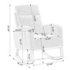NicBex Accent Rocking Chair,Upholstered Nursery Glider Rocker with Side Pocket,Comfy Armchair with High Back for Living Room,Bedroom,Nursery - 2 of 4