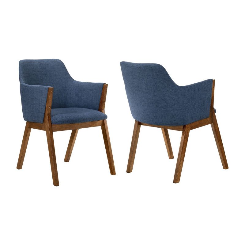 Set of 2 Renzo Fabric Wood Dining Chairs - Armen Living, 2 of 10