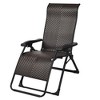 Tangkula 2-Piece Patio Rattan Wicker Recliner Chair Zero Gravity Folding Chaise Lounger - 3 of 4