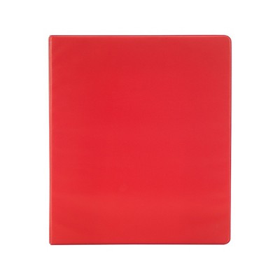 Staples Simply 1-Inch Round 3-Ring Binder Red (26647) 1337690