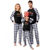 Women's Christmas Pajamas Matching Xmas Classic Printed Plaid Nightgown Sets Loungewear Sleepwear Set - 2 of 4