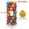 Every Day is Christmas Ornaments, Shatterproof Christmas Tree Ornament Set, Christmas Balls Decoration 50 Count (2.24"/57mm) - 2 of 4