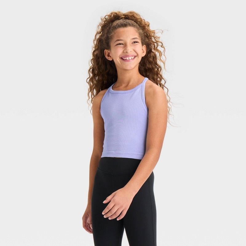 Girls&#39; Seamless Cropped Tank Top - All In Motion™, 1 of 5