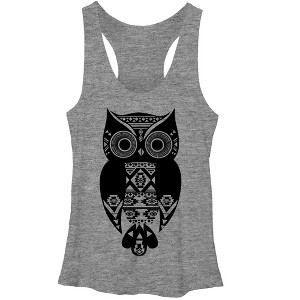 Women's Lost Gods Southwestern Owl Racerback Tank Top - 1 of 3