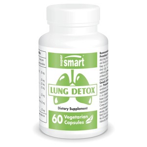 SuperSmart Lung Detox (Advanced Formula) - with Quercetin, Bromelain, Curcuminoids, EGCG | Non-GMO & Gluten Free - 60 Vegetarian Capsules - 1 of 1