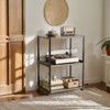 Karl Home 3-Tier Printer Stand P2 Particleboard Washed Gray Combo A+B 15.7x12x25.6 Inches - 2 of 4