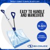 Snow Joe Shovelution Snow Shovel, Strain-Reducing Snow and Ice Removal Tool with Wide Heavy-Duty 18-Inch Shovel Blade and Poly Wear Strip, Blue - 4 of 4