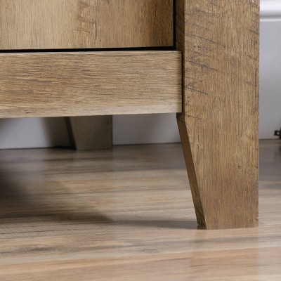 Craftsman Oak Brown Desk with Filing Cabinet and Drawer