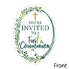 Big Dot of Happiness First Communion Elegant Cross - Shaped Fill-in Invitations - Religious Party Invitation Cards with Envelopes - Set of 12 - 2 of 4