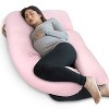 PharMeDoc Pregnancy Pillow, U-Shape Full Body Maternity Pillow, Jersey Cotton Cover - 2 of 4