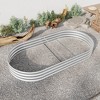 Lyngins Raised Garden Beds Outdoor, Corrugated Galvanized Metal Planter, Open Base, Oval Outdoor Planter Bed for Flowers & Vegetables - 2 of 4