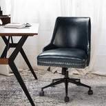 Idalia Swivel Task Chair Leather-like Fabric Desk Chair Height-adjustable Office Chair | Karat Home