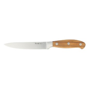 Bloomhouse 5 Inch German Steel Utility Boning Knife w/ Olive Wood Forged Handle - 1 of 4