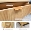 4 Drawer Wood Dresser, Waveform Fluted Panel Dresser, Modern Dressers for Storage Chest Drawers, for Living Room, Bedroom, Nursery Hallway Closet - 4 of 4