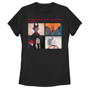 Women's Disney Villains Valentine's Day Meme EVIL T-Shirt - 1 of 4