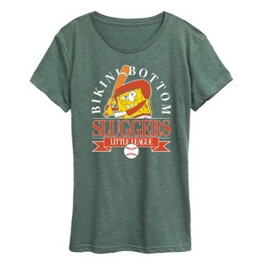 Women's - Spongebob Squarepants - Bikini Bottom Sluggers Short Sleeve Graphic T-Shirt - 1 of 4