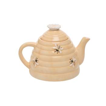 Transpac Ceramic 7.25 in. Red Spring Strawberry Tea Pot