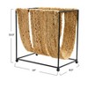 Storied Home Woven Jute and Metal Magazine Holder, Natural and Black - 2 of 4