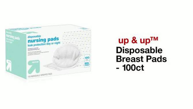 Disposable Breast Pads - 100ct - up &#38; up&#8482; (Color May Vary), 2 of 8, play video