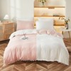 Pom Pom Princess Comforter Set – Ultra Soft Lightweight Puffy 3-Piece Bedding with Decorative Fringe, All Season - 3 of 4