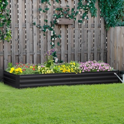 Maggift Galvanized Raised Garden Bed, Metal Planter Box, for Growing Vegetables, Flowers, Herbs, Succulents, Gray, 95"*35.75"*11.75"