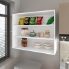 GlasFlength Kitchen Storage Kitchen Wall Cabinet Open Shelves Cabinet Rectangular Storage Cupboard for Kitchen, White, 12"*36"*30" - 2 of 4