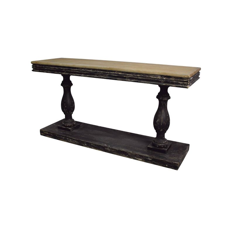 Vintage Wood Console Table Black - Olivia &#38; May, 1 of 5