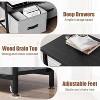 Dresser Tv Stand, Modern Tv Stands, 2 Extra Large Capacity Fabric Drawers, Entertainment Center with Open Storage Shelves, with Four Adjustable Feet - 4 of 4