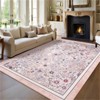 Fulvari Area Rug,Rugs for Living Room & Bedroom,Bohemian Washable Rug with TPR Gripper,Recycled Polyester Low-Pile Pet & Kid Safe - 2 of 4