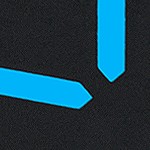 black housing and blue light