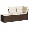 vidaXL Garden Sofa Set  PE Rattan Standard Adjustable Feet - 2 of 3