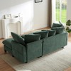 83"W L-Shaped Sectional Sofa with Movable Storage Ottoman & 6 Pillows, Chenille Upholstery Couch with Side Pockets - ModernLuxe - 4 of 4
