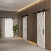 NicBex Barn Door 32" x 80" Real Primed Door Slab, Star Style Sliding Hardware, Modern Interior Barn Door with Adjustable Floor Guide - 4 of 4