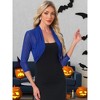 INSPIRE CHIC Women's Semi Sheer Open Front Elegant 3/4 Sleeves Mesh Bolero Shrug - 2 of 4