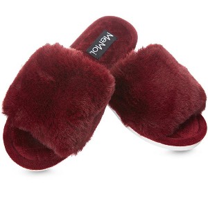 Memoi The Bette Plush Open-Toe Slipper - 1 of 3