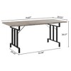 Dining Table for 6-8 People, 70.87'' Rectangular Wood Dining Table, Rustic Kitchen Table for Dining Room, Home Office, Living Room - 2 of 4
