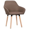 vidaXL Dining Chair Brown Fabric, solid wood Medium Seats Many - 2 of 2