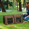 PawHut 39" Portable Soft-Sided Pet Cat Carrier with Divider, Two Compartments, Soft Cushions, & Storage Bag - image 2 of 4