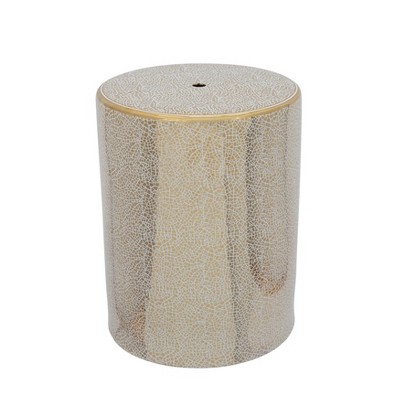 Ceramic Patio Garden Stool Gold - Sagebrook Home