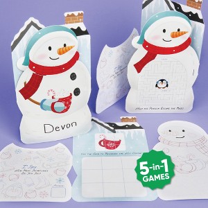Big Dot of Happiness Snowman Activity Books, Holiday Games for Kids, 5-in-1 Holiday Game Bundle, Set of 10 - 1 of 4