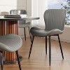 Dining Chairs Set of 2/4/6, Modern Upholstered Pu Leather Kitchen Side Chairs Comfy Backrest - 4 of 4