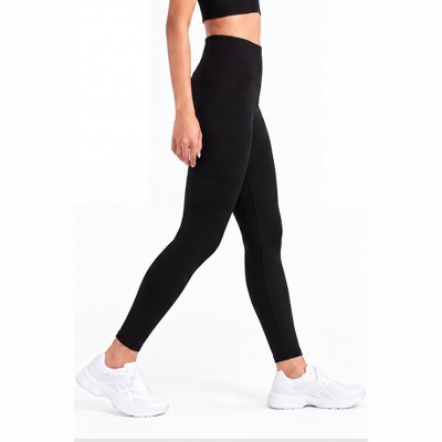 Menina Step Women's High Waist Yoga Leggings Black L : Target