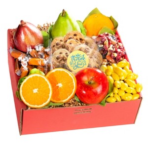 GreatFoods Thank You Fresh Fruit & Sweets Gift Box Gift for Corporate Gifting, Snack Gift Basket, Gourmet Food Gifts - 1 of 4