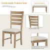YOOCOZZ  6-Piece Rustic Wood Dining Set with Bench - 3 of 4
