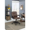 Vynxaria Relax Cushioned Office Chair 1pc Brown Color Upholstered Seat back Adjustable Chair Faux Leather - 2 of 4