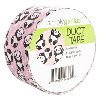 Simply Genius Single Roll Patterned Duct Tape Roll, Craft Supplies For Kids Adults, Colored Duct Tape Colors, Panda Party