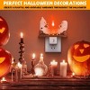 Racxily 2Pcs Ghost Campfire Flickering Flame Night Light Indoor 3D Funny Halloween Nightlight Decoration Bedroom Night Light Halloween - 4 of 4