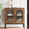 Buffet Cabinet, Rattan Storage Cabinet with Doors and Shelves - 3 of 4