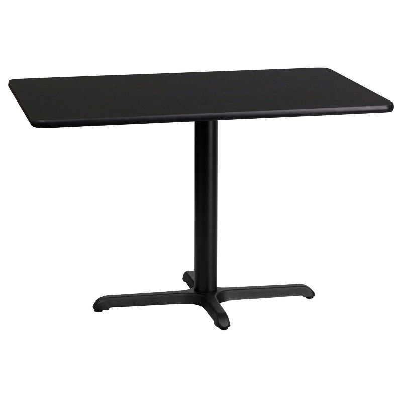 Flash Furniture 24'' x 42'' Rectangular Laminate Table Top with 23.5'' x 29.5'' Table Height Base, 1 of 3